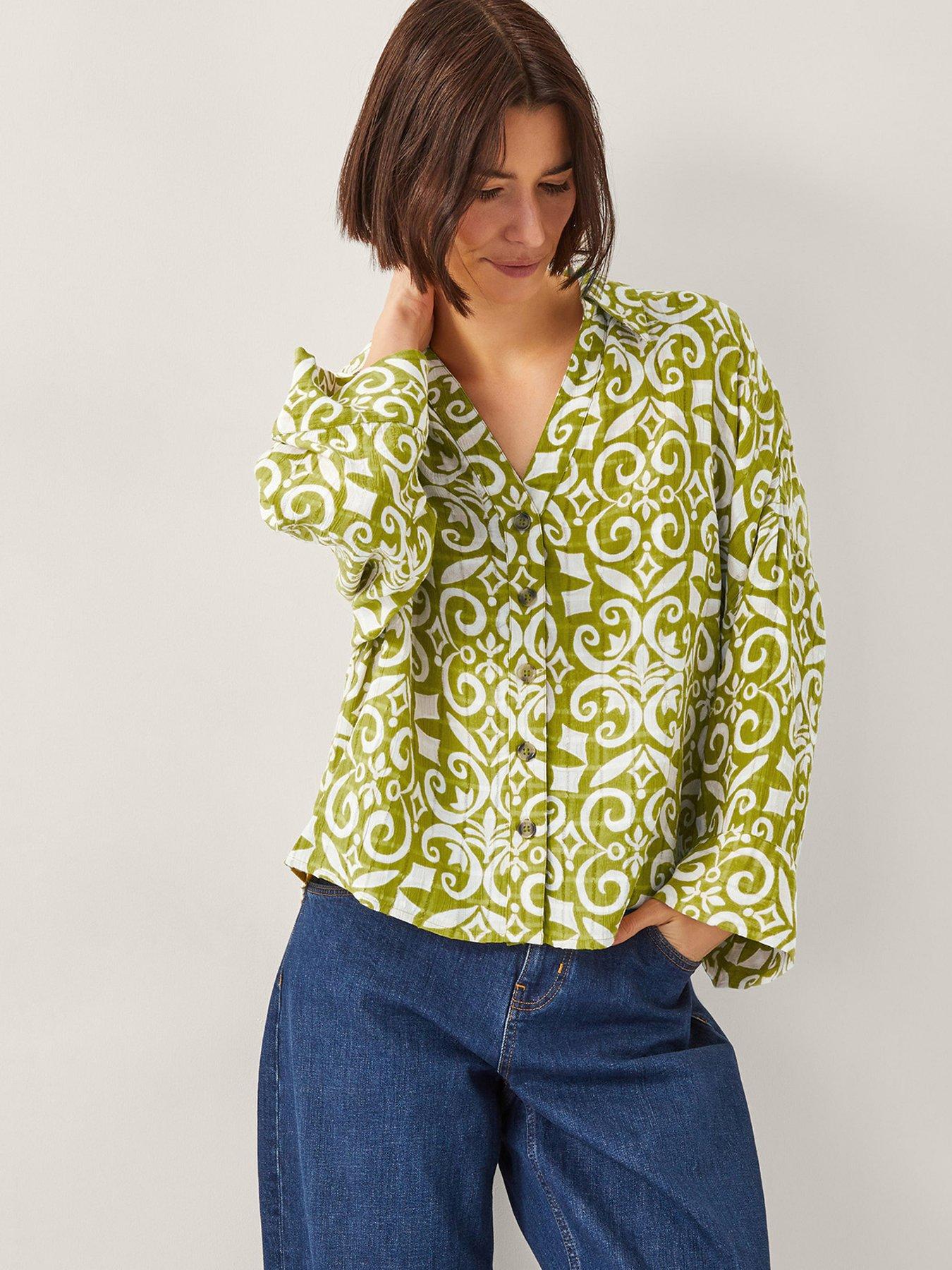 undefined Trinny Swirl Shirt - Green