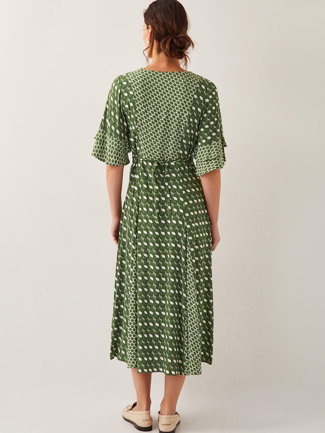  image of monsoon-maren-tea-dress-khaki