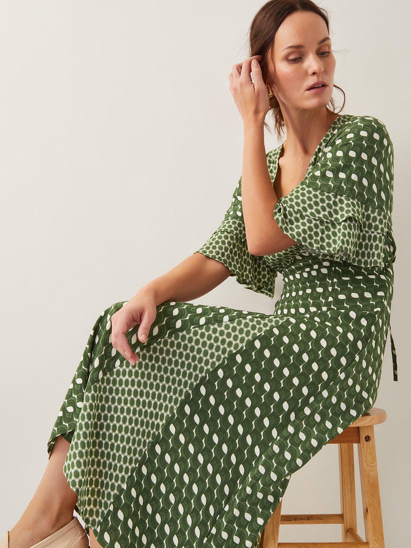  image of monsoon-maren-tea-dress-khaki