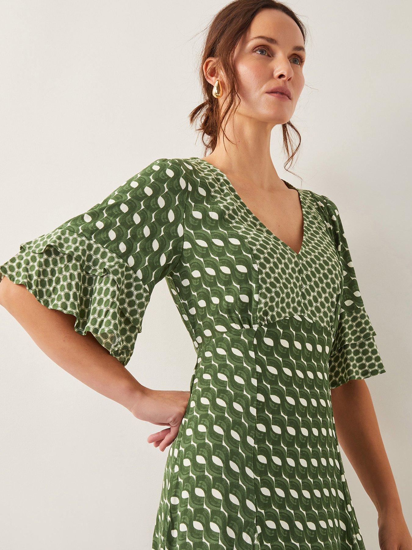  image of monsoon-maren-tea-dress-khaki