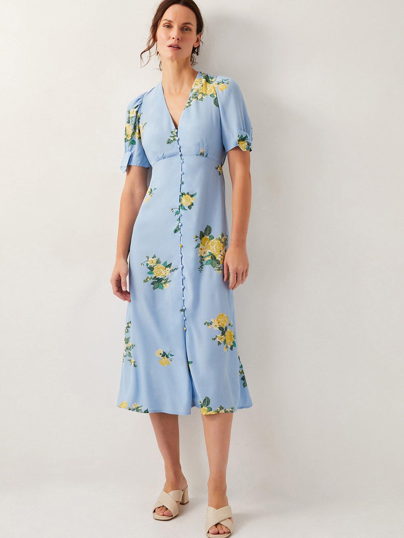 undefined Sorcha Floral Dress - Blue