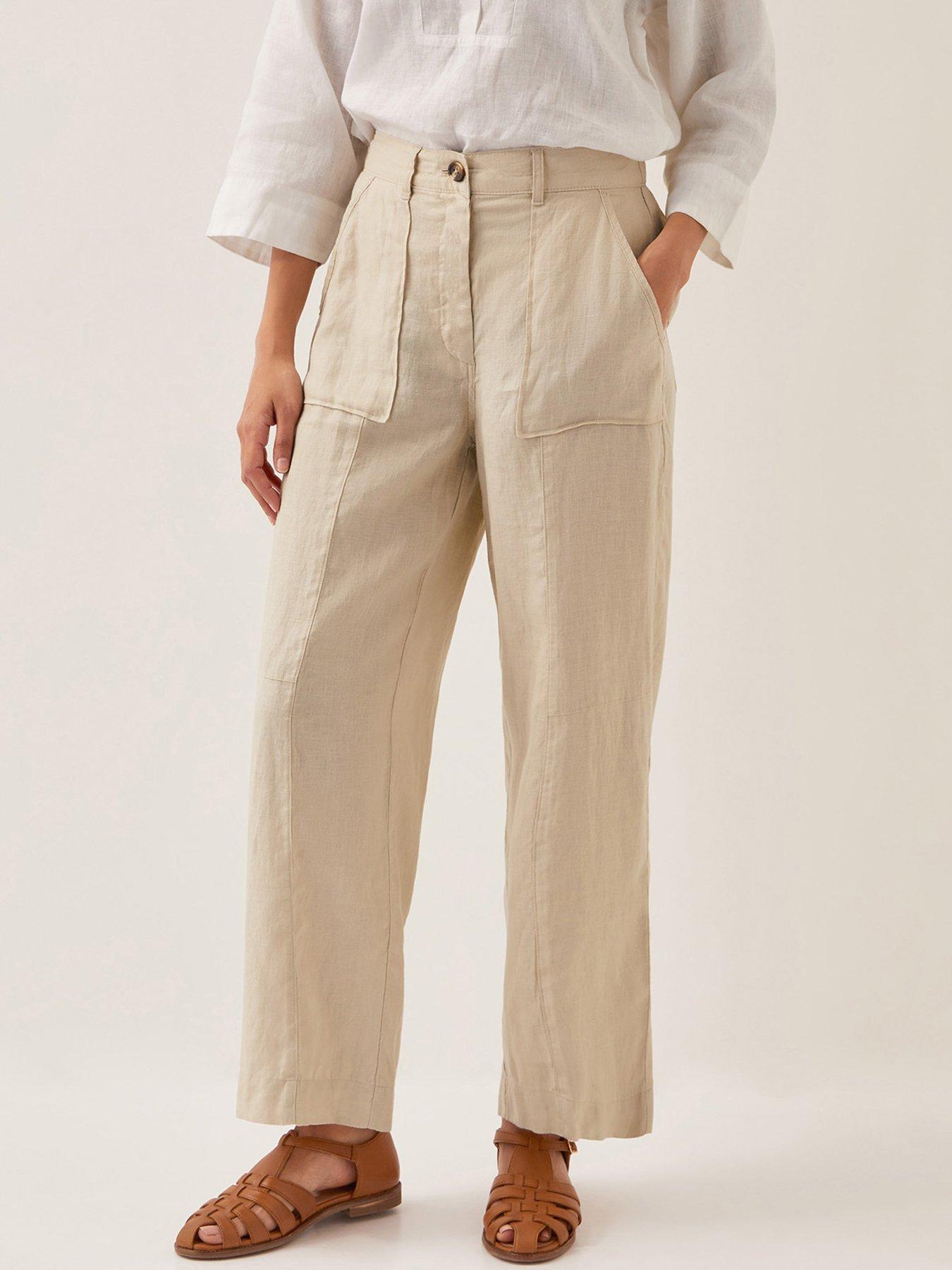 undefined Jolie Linen Trousers - Natural