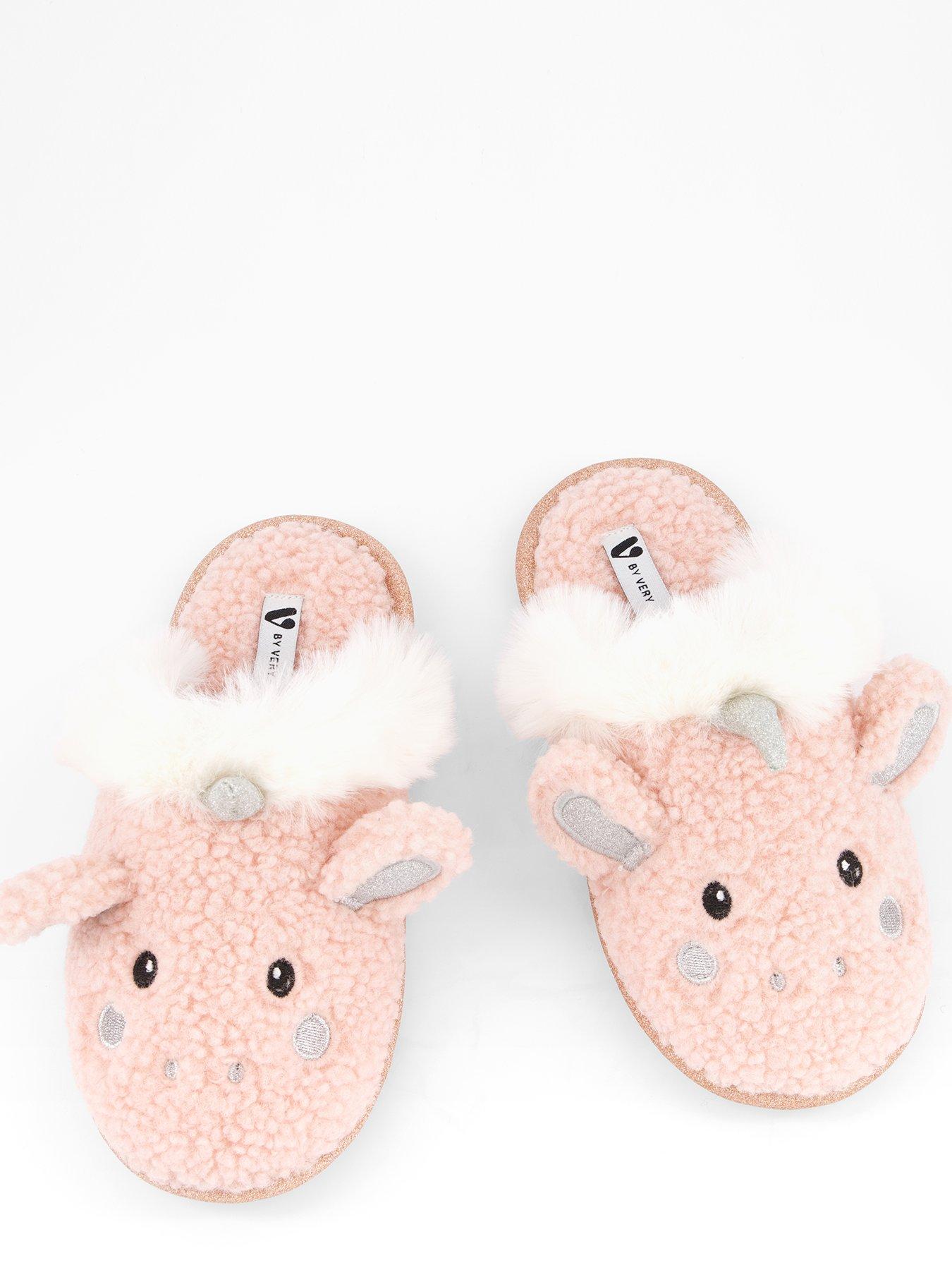  image of the-very-collection-girls-unicorn-mule-slipper-pink
