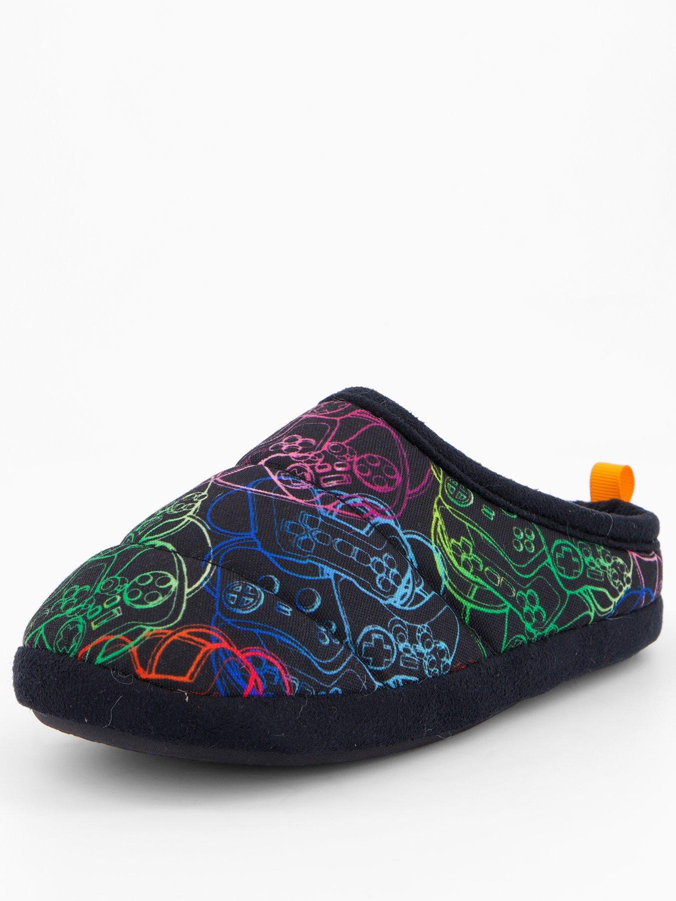  image of the-very-collection-boys-gaming-mule-slipper-black