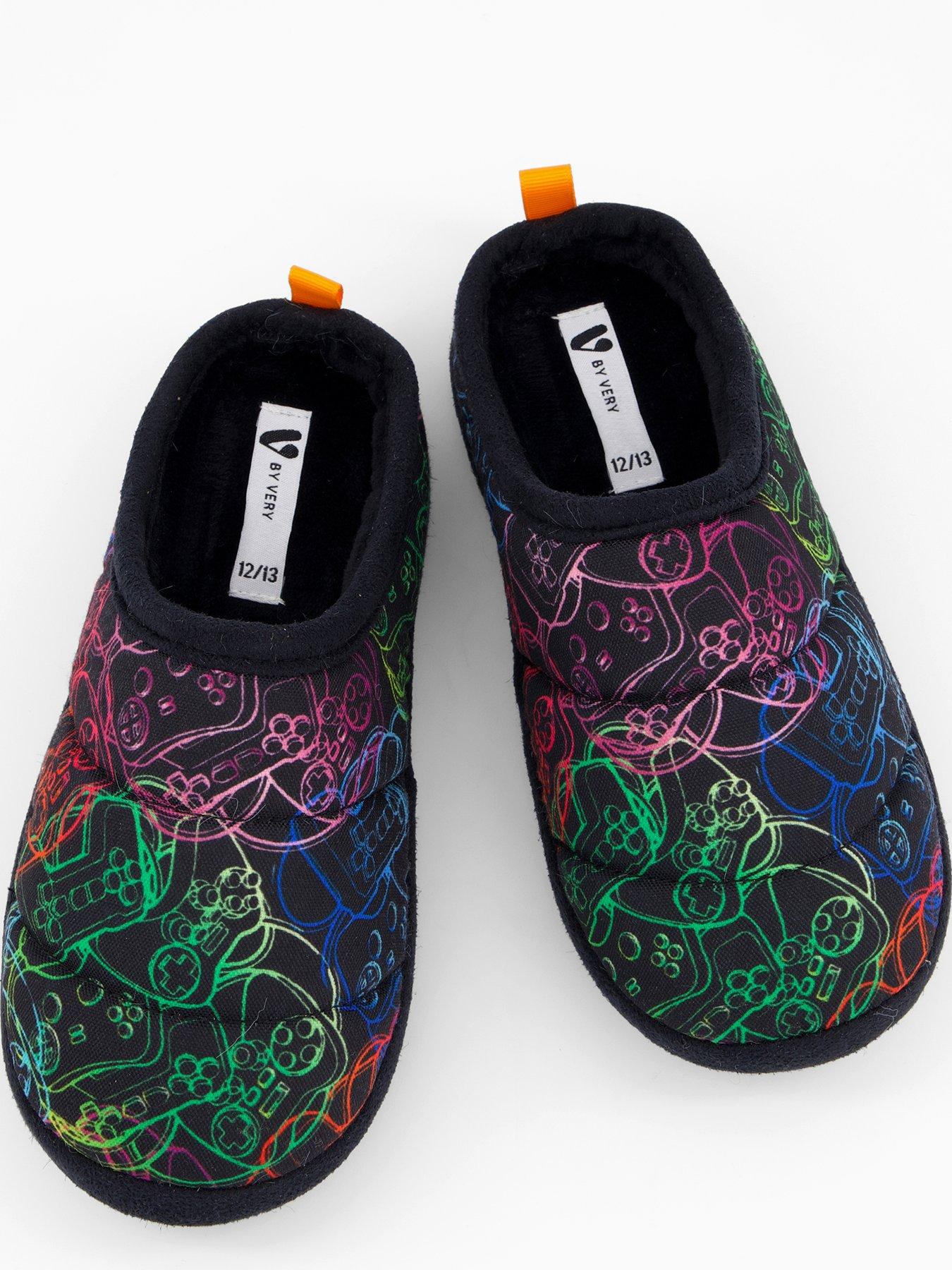  image of the-very-collection-boys-gaming-mule-slipper-black