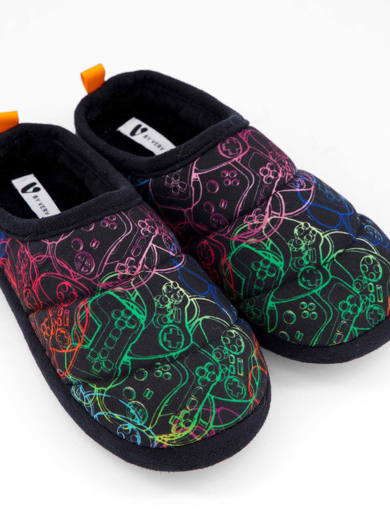  image of the-very-collection-boys-gaming-mule-slipper-black