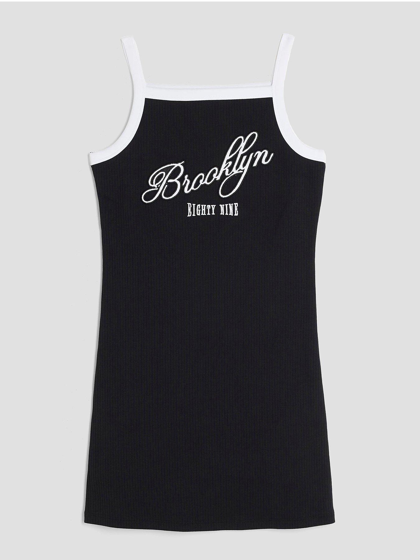  image of river-island-girls-brooklyn-ribbed-column-dress-black