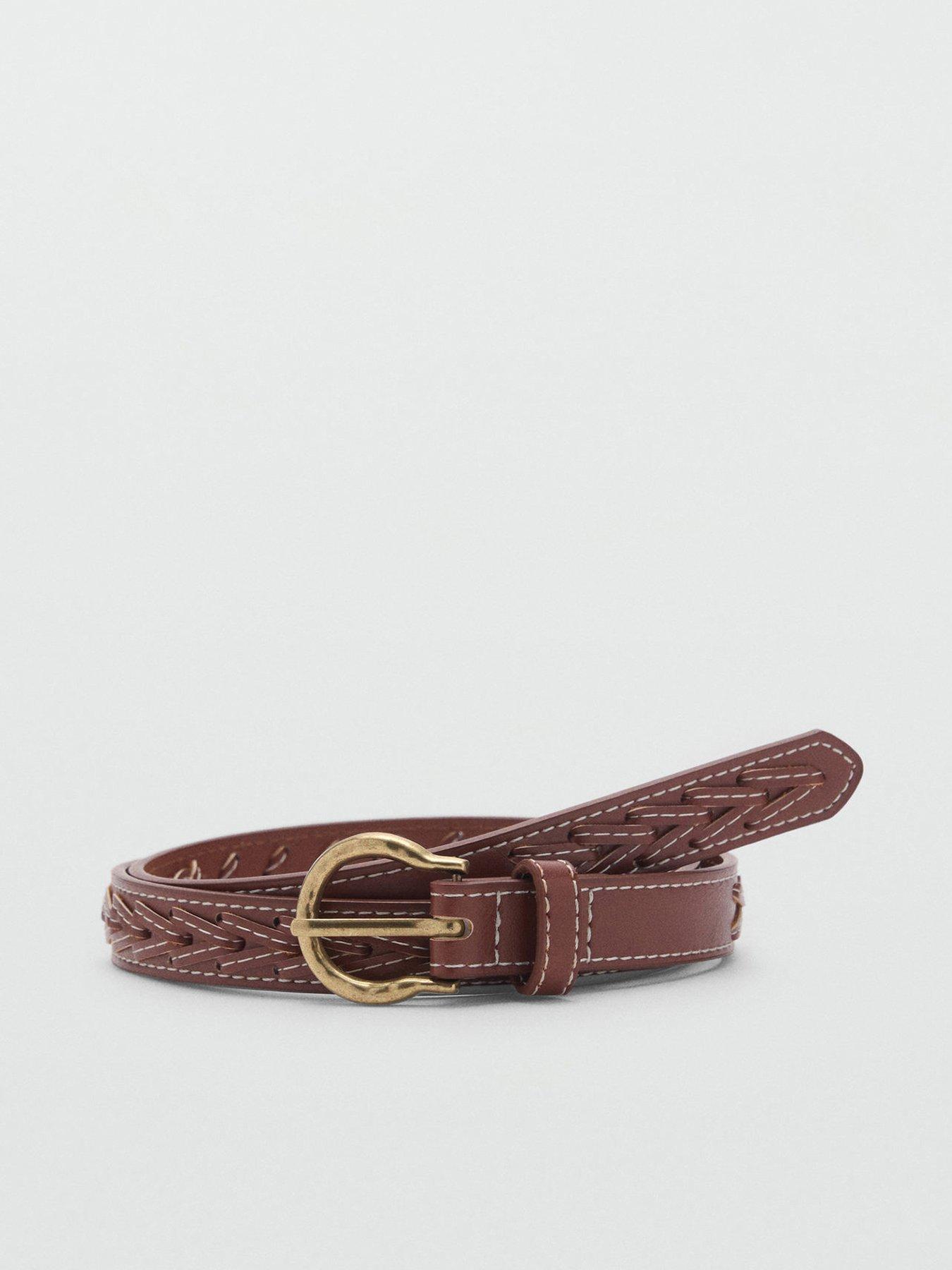 mango-braided-belt-brown