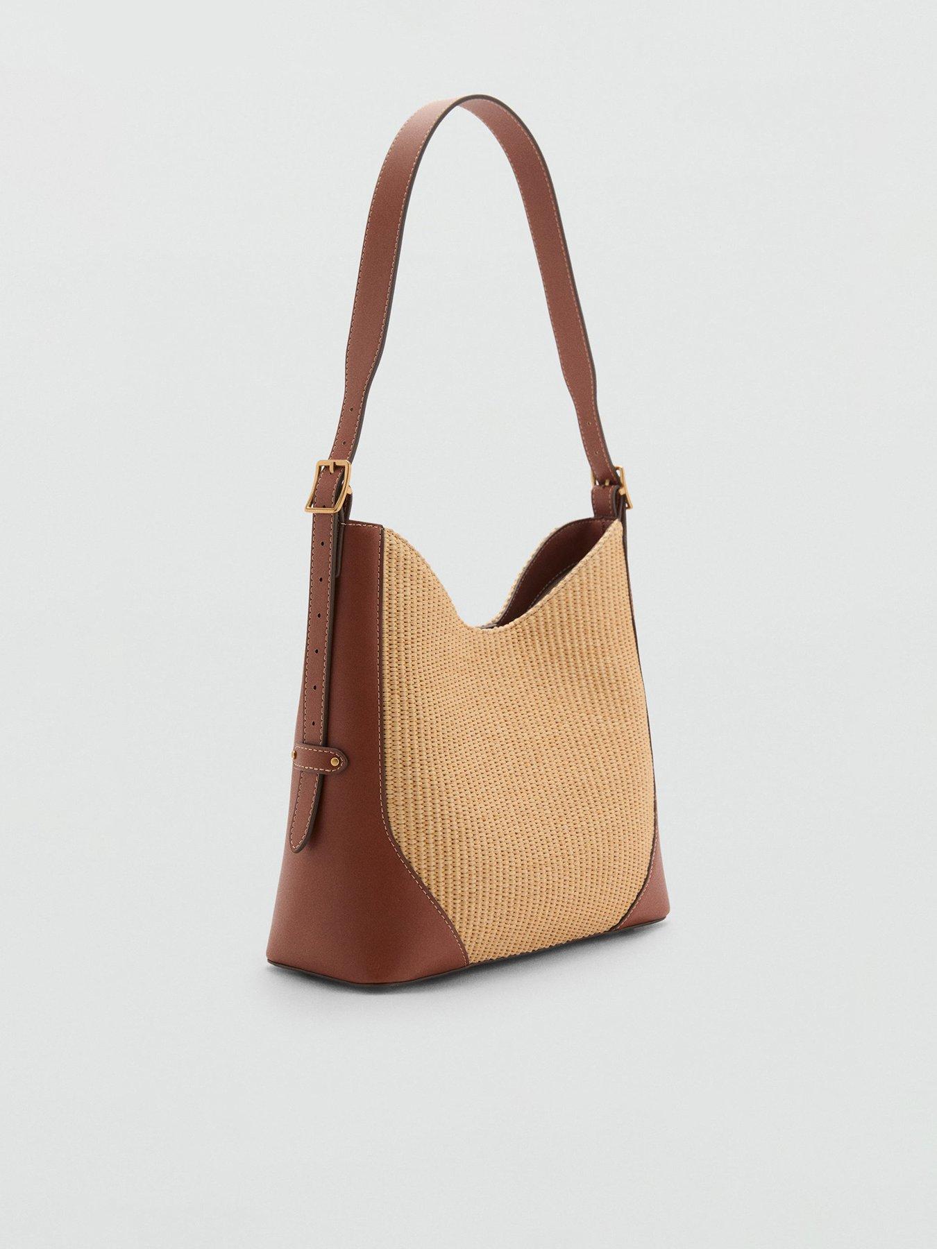  image of mango-raffia-effect-shoulder-bag