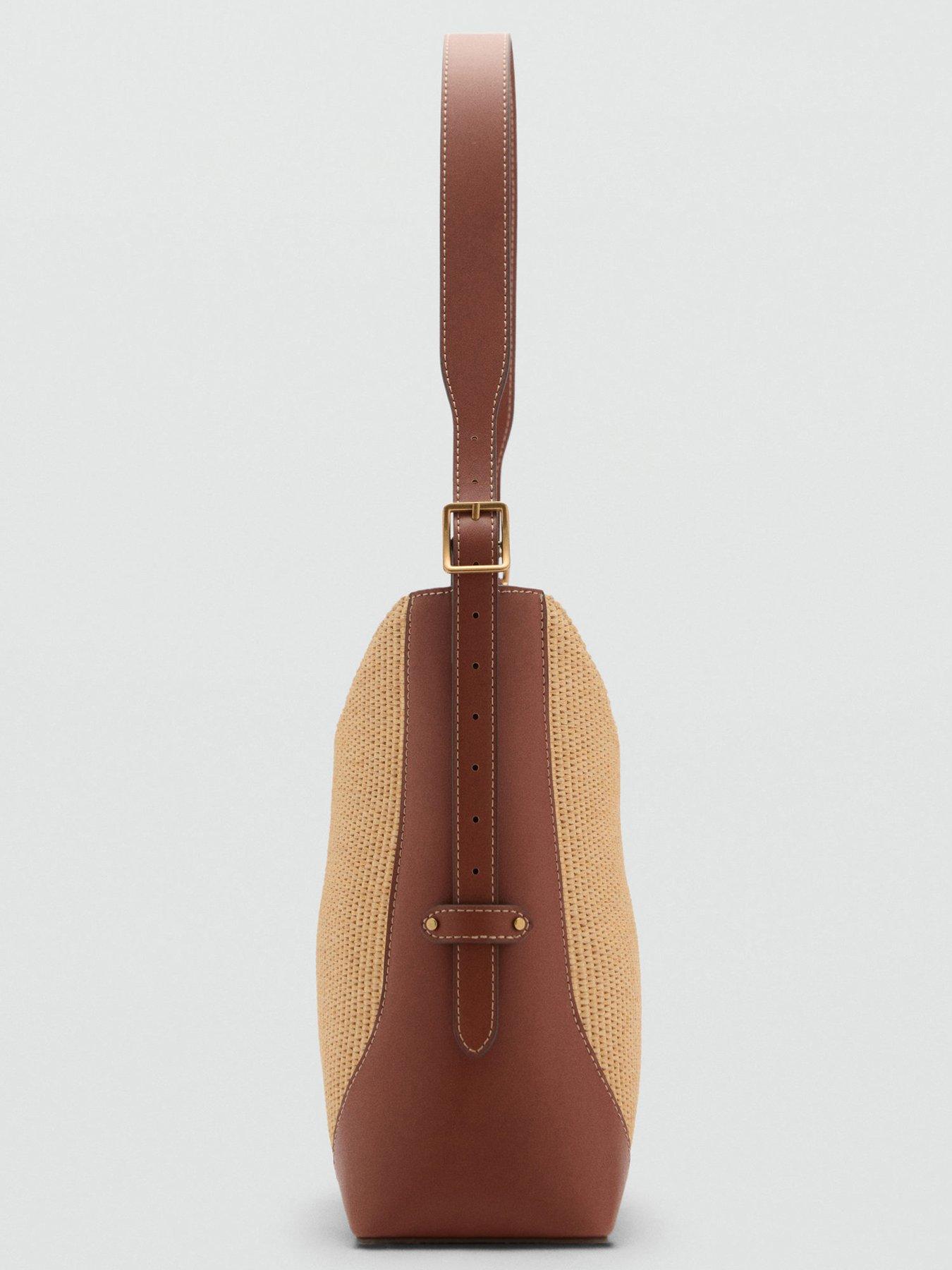  image of mango-raffia-effect-shoulder-bag