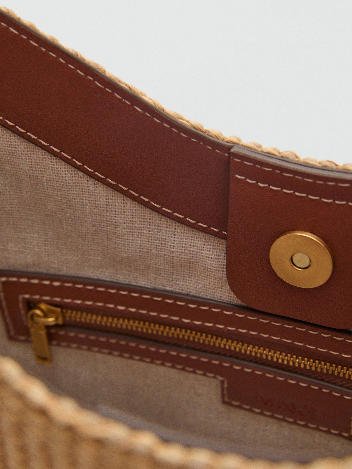  image of mango-raffia-effect-shoulder-bag
