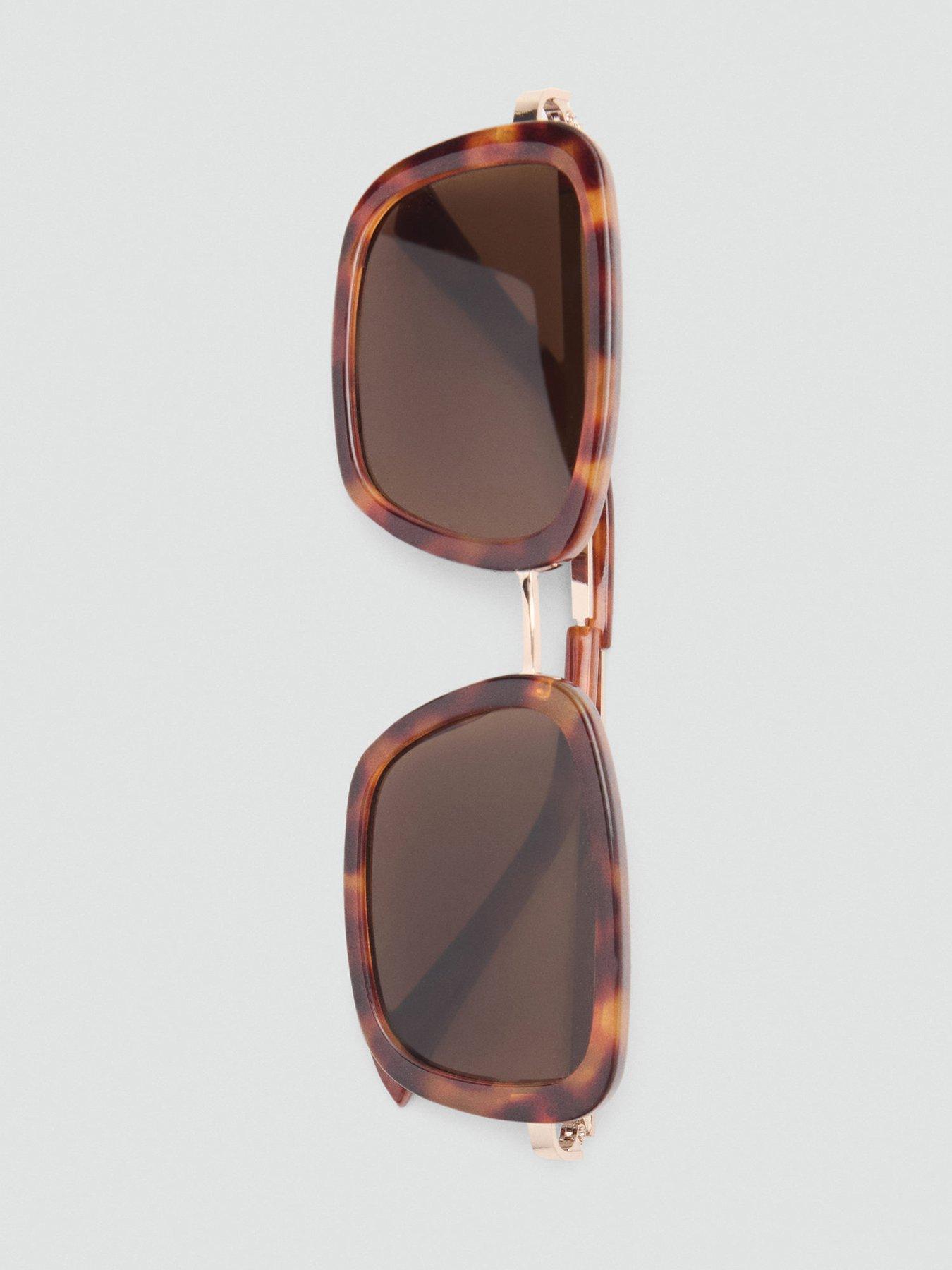  image of mango-combined-frame-sunglasses-brown