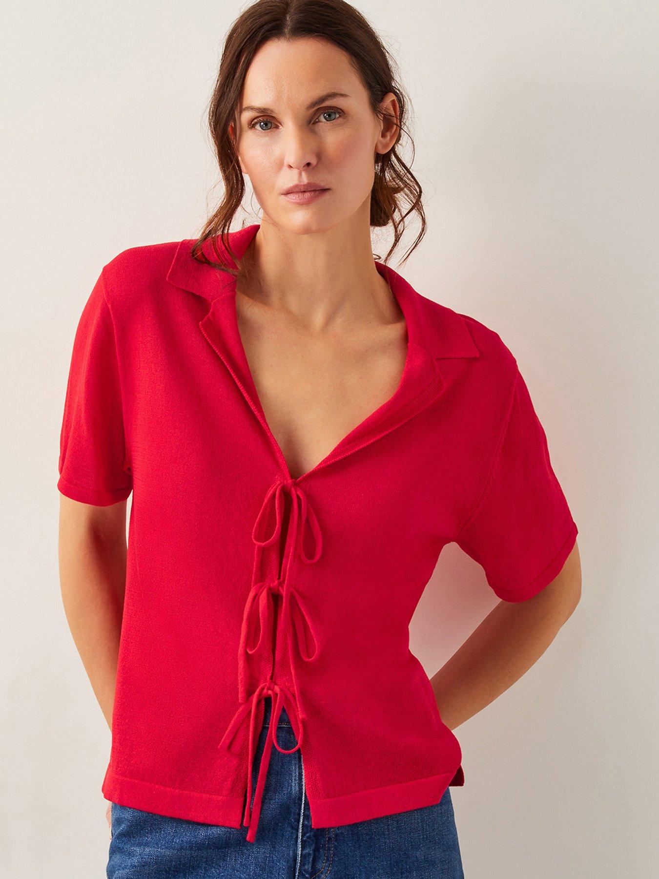 monsoon-tia-tie-knit-cardigan-red