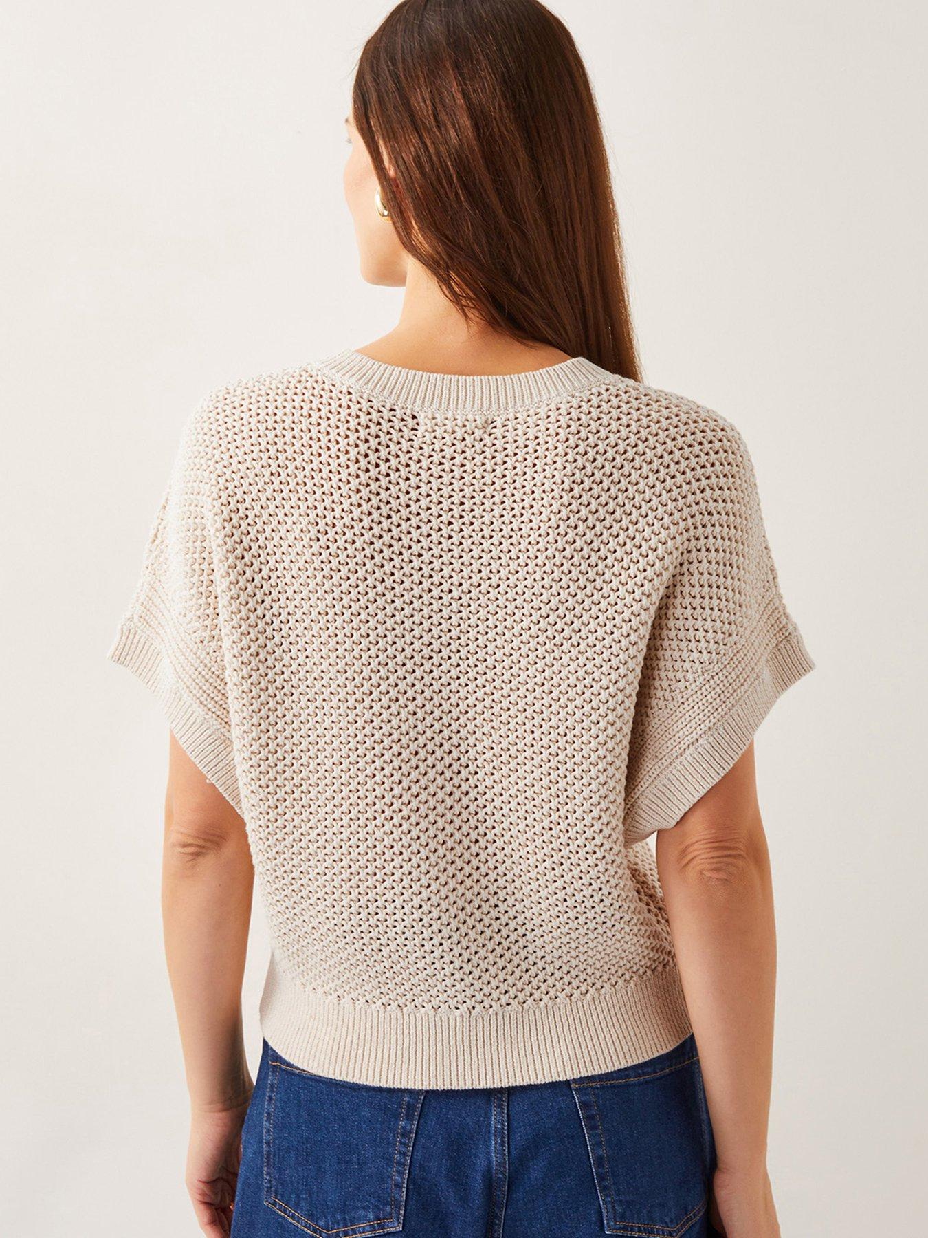  image of monsoon-saya-stitch-cardigan-ivory