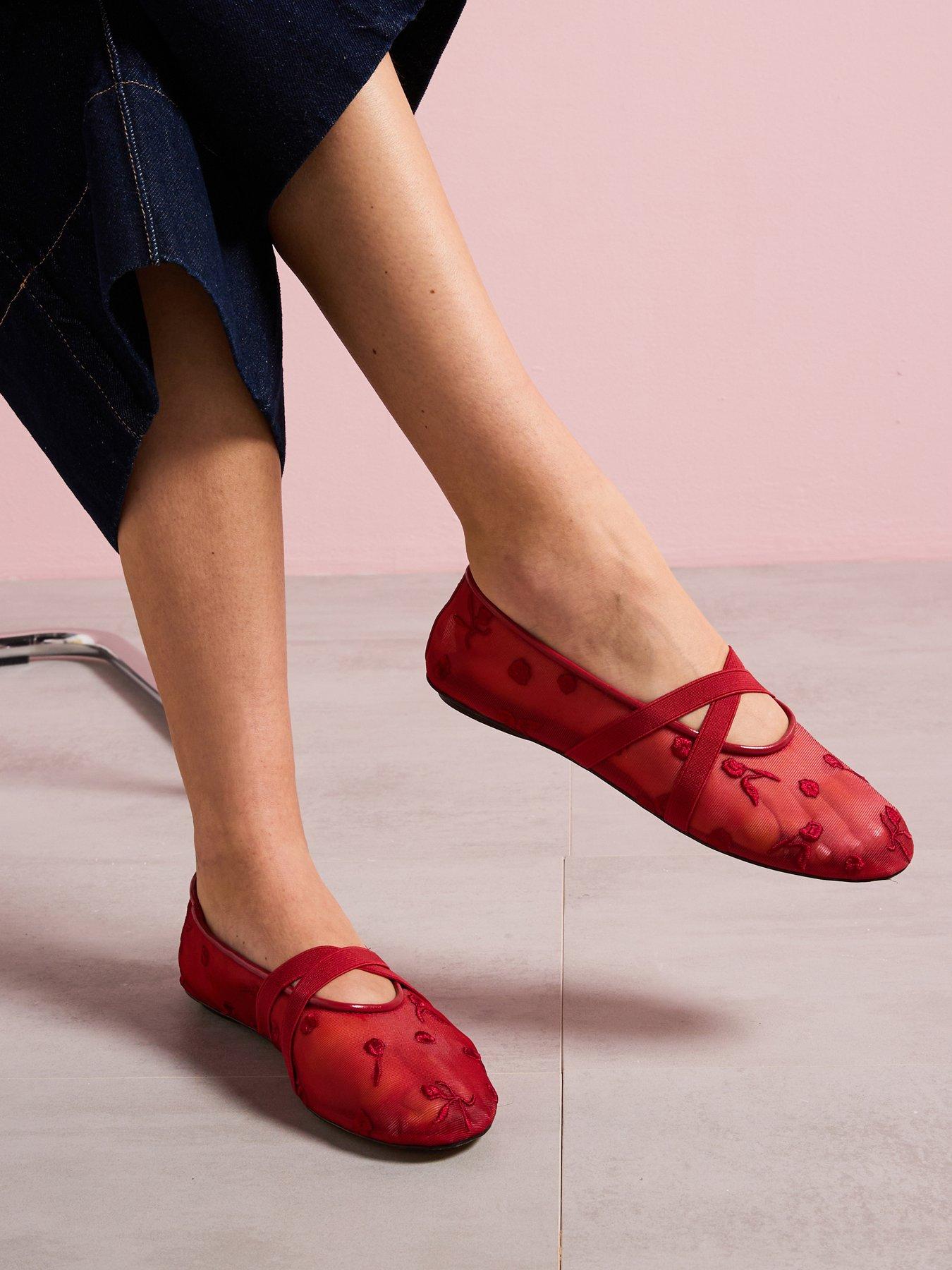 Mango Ballerinas For Women Mango Ballerina Flats With Cross Straps