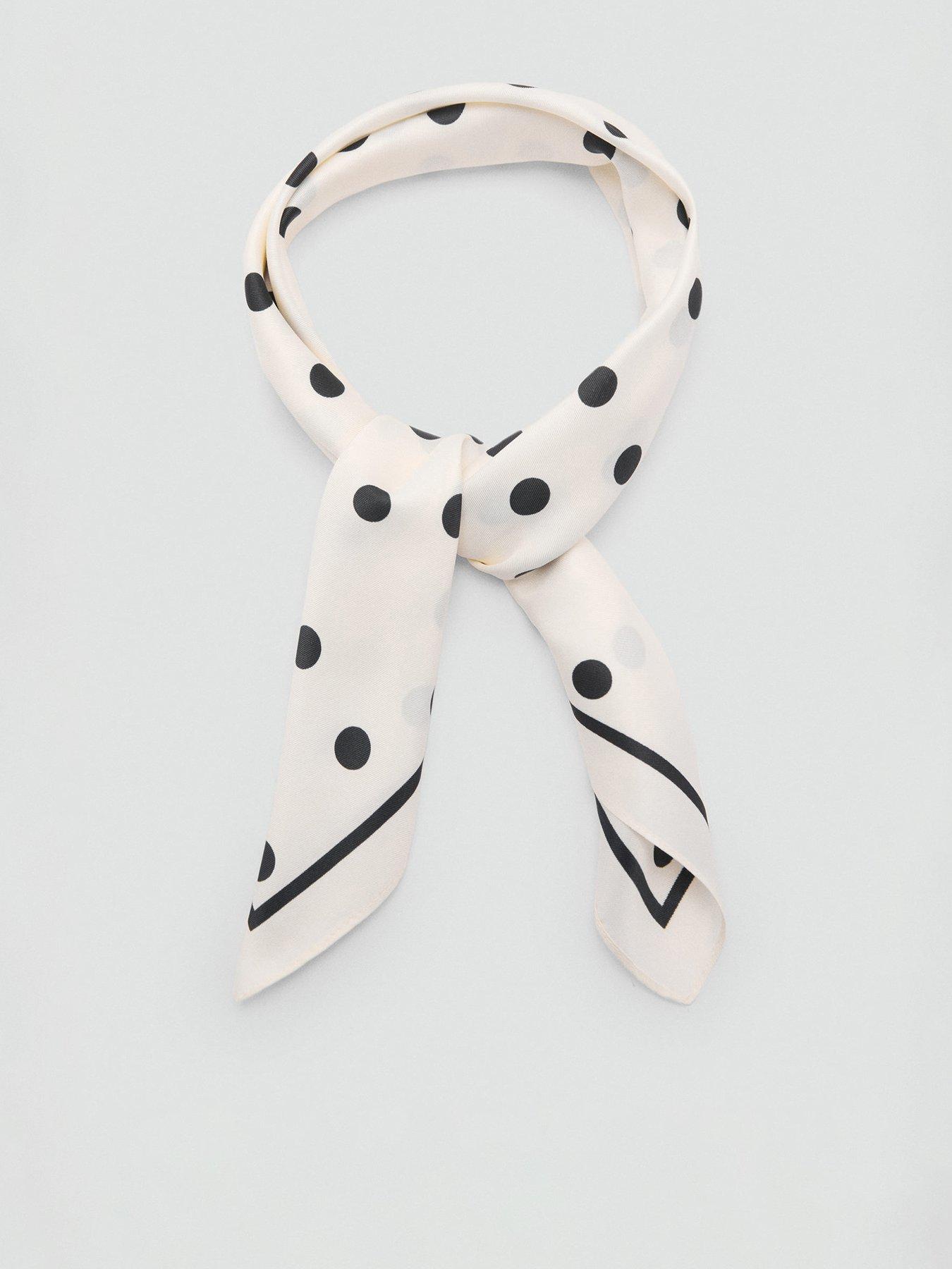 mango-polka-dot-satin-scarf