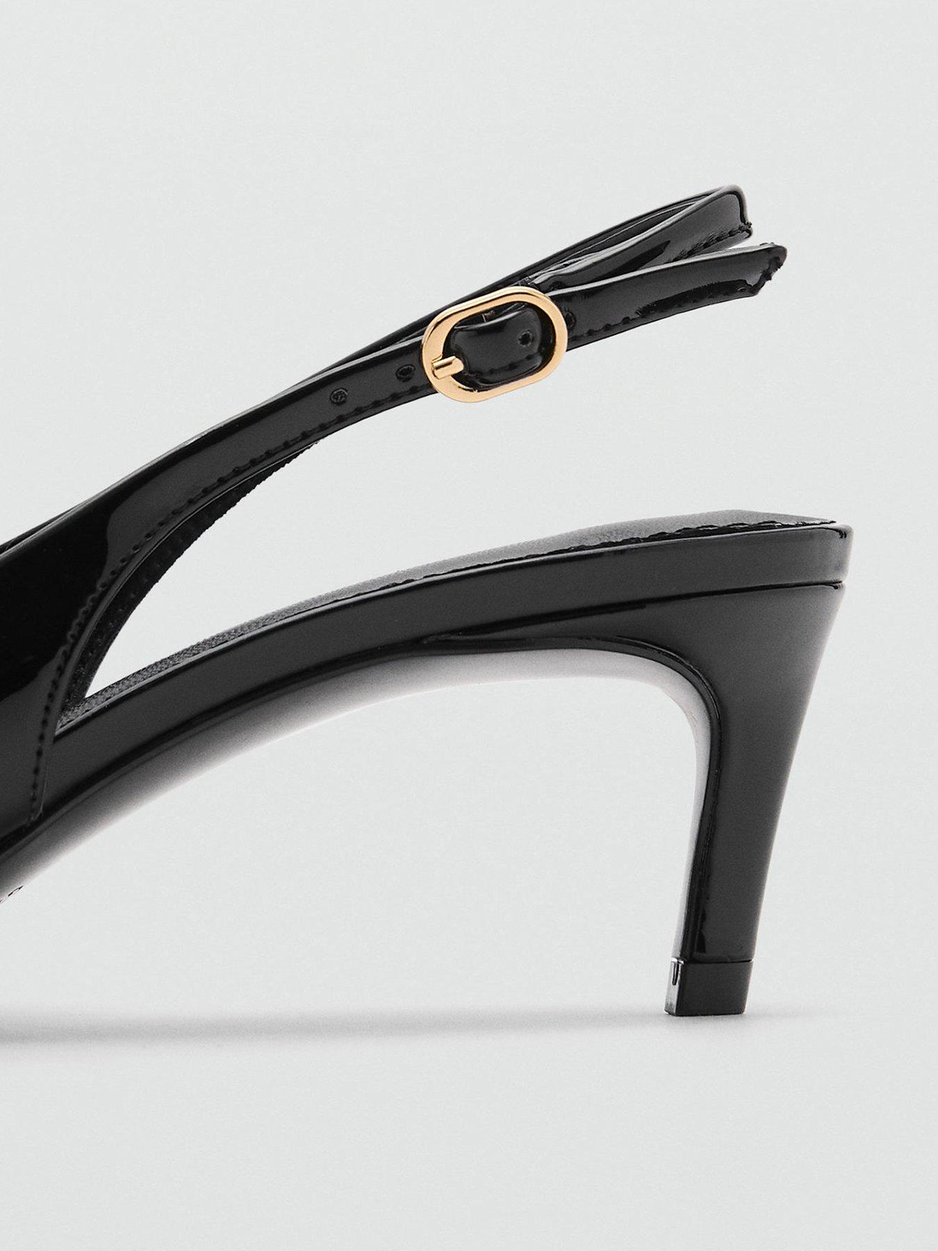  image of mango-kitten-heel-shoes-with-metallic-decoration-black
