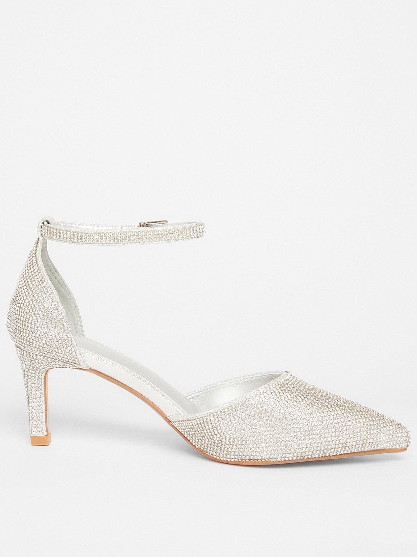 quiz-wide-fit-silver-diamante-court-heels