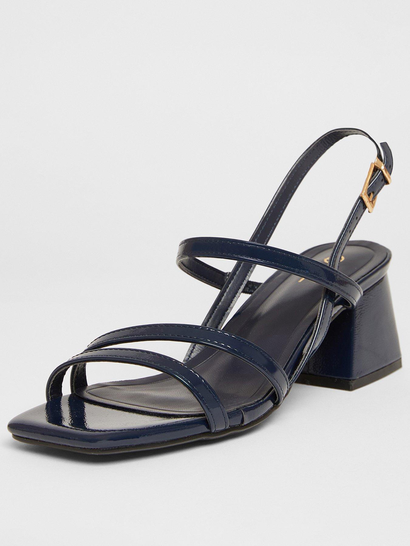  image of quiz-navy-slingback-low-block-heels