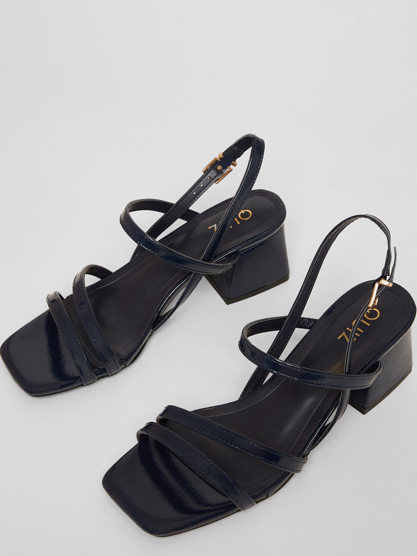  image of quiz-navy-slingback-low-block-heels