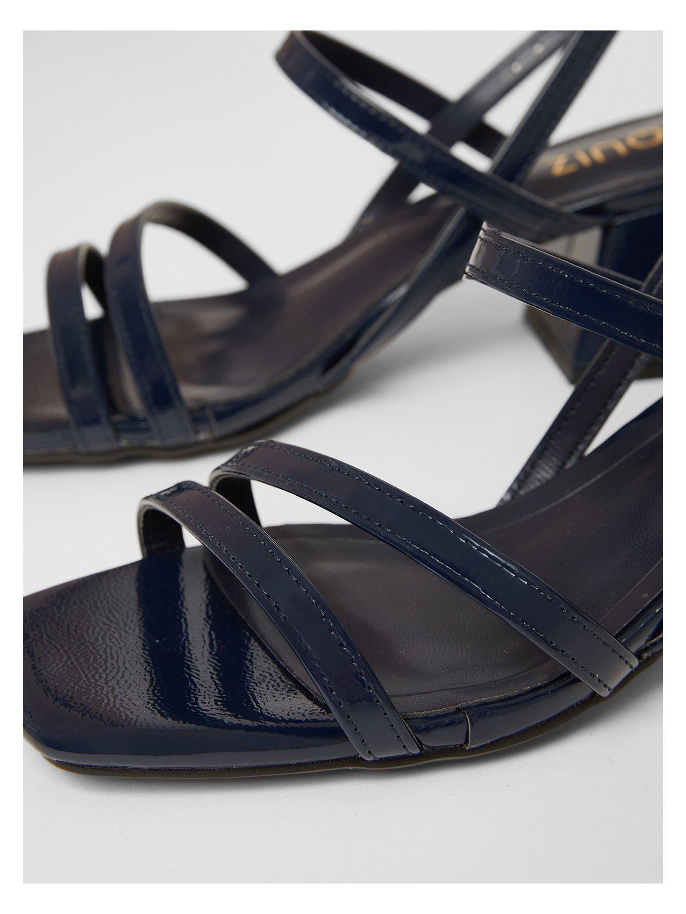  image of quiz-navy-slingback-low-block-heels