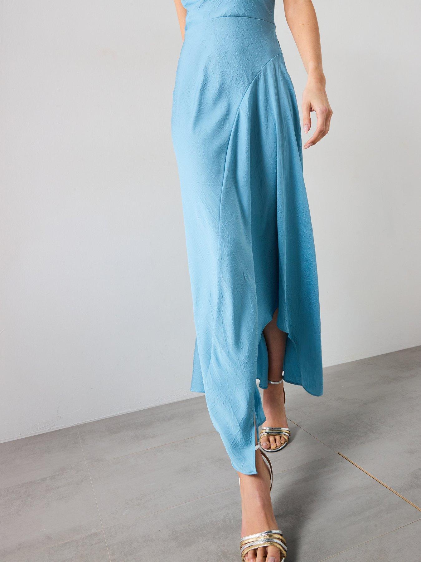  image of mango-asymmetrical-creased-effect-dress