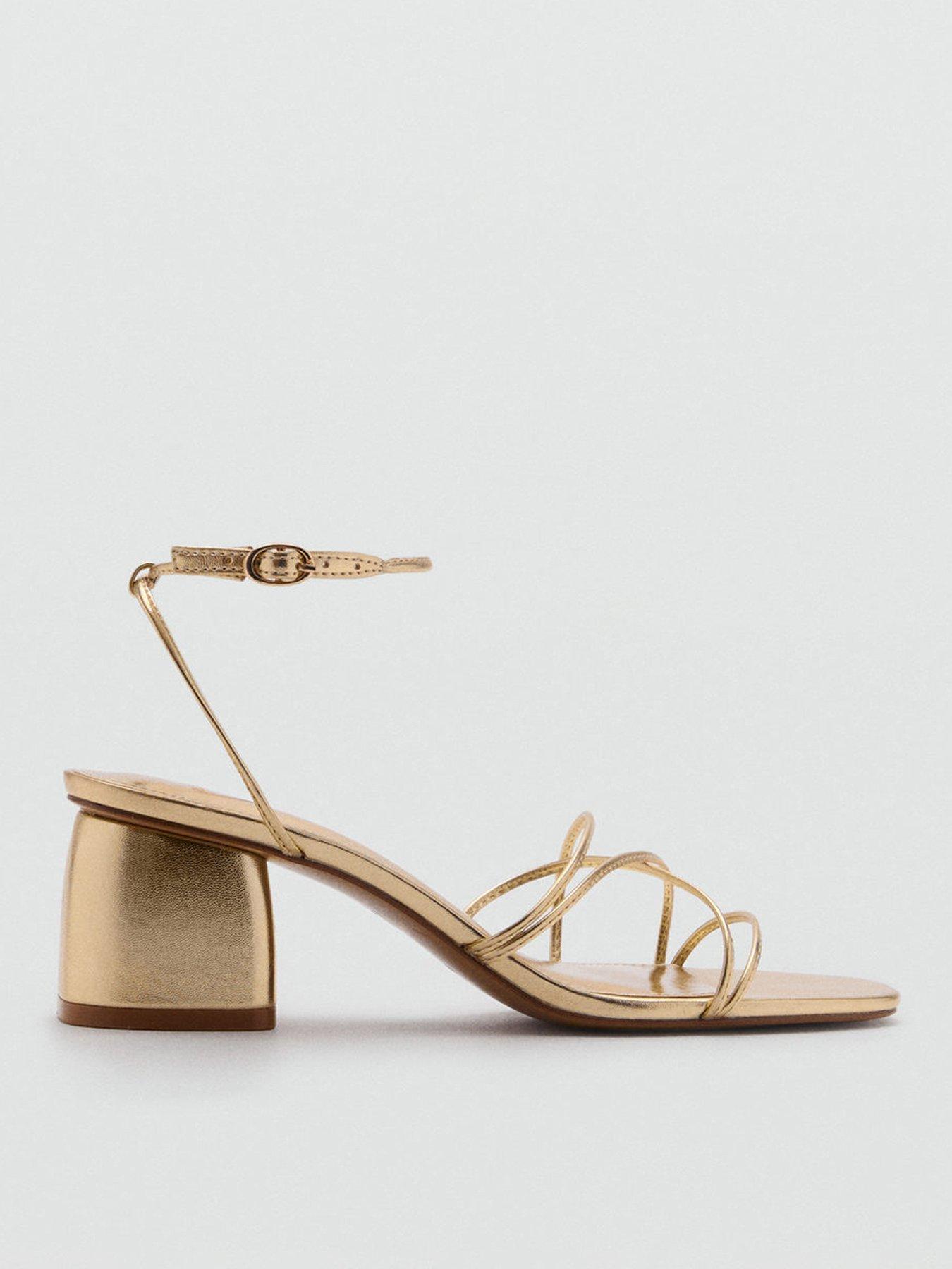 mango-heeled-sandal-with-crossed-straps-gold
