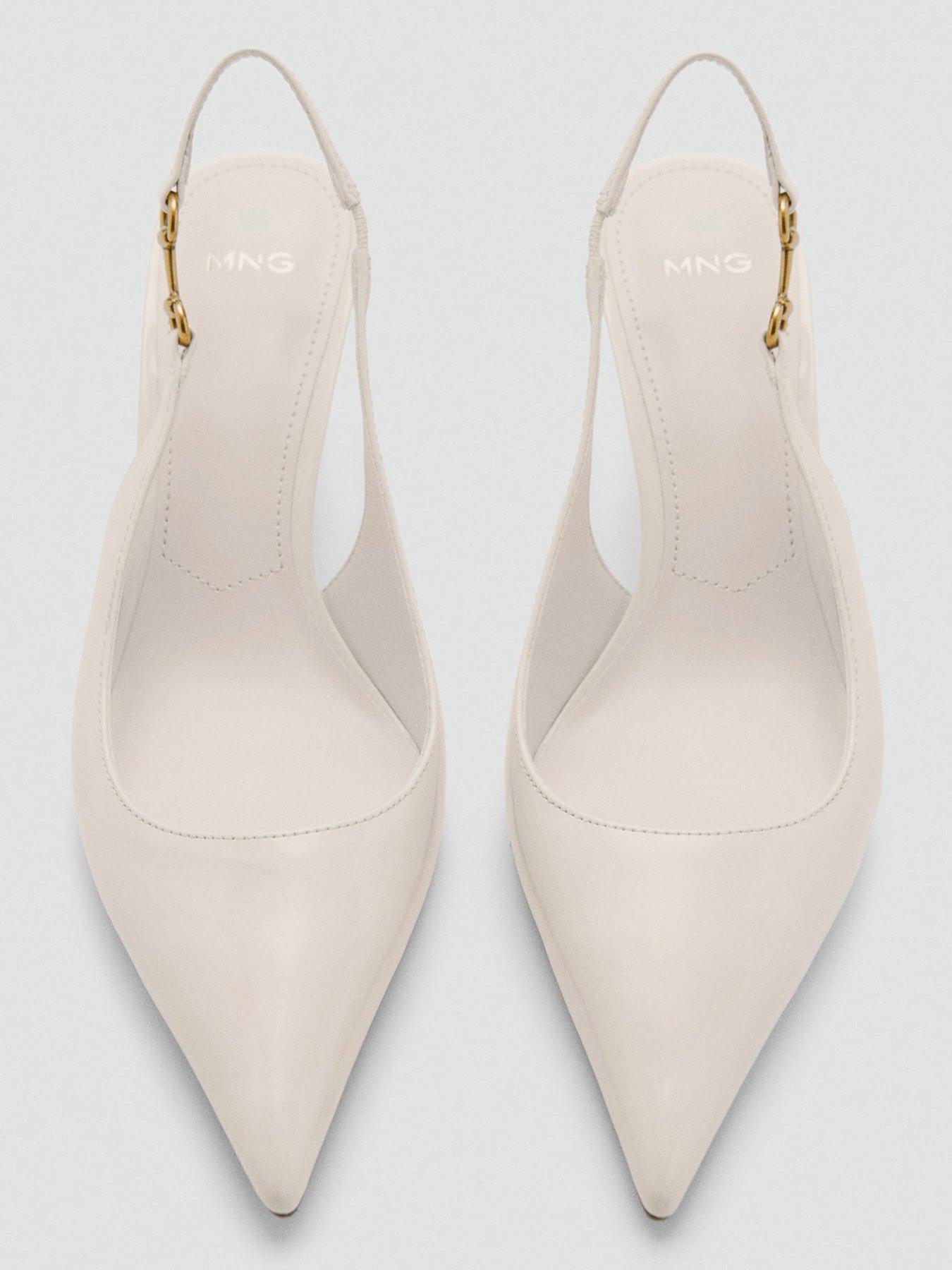  image of mango-heeled-shoes-with-link-detail-beige