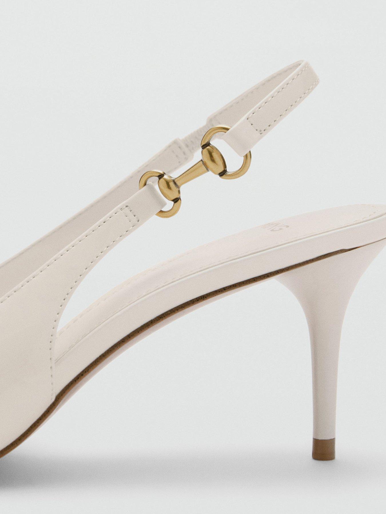  image of mango-heeled-shoes-with-link-detail-beige