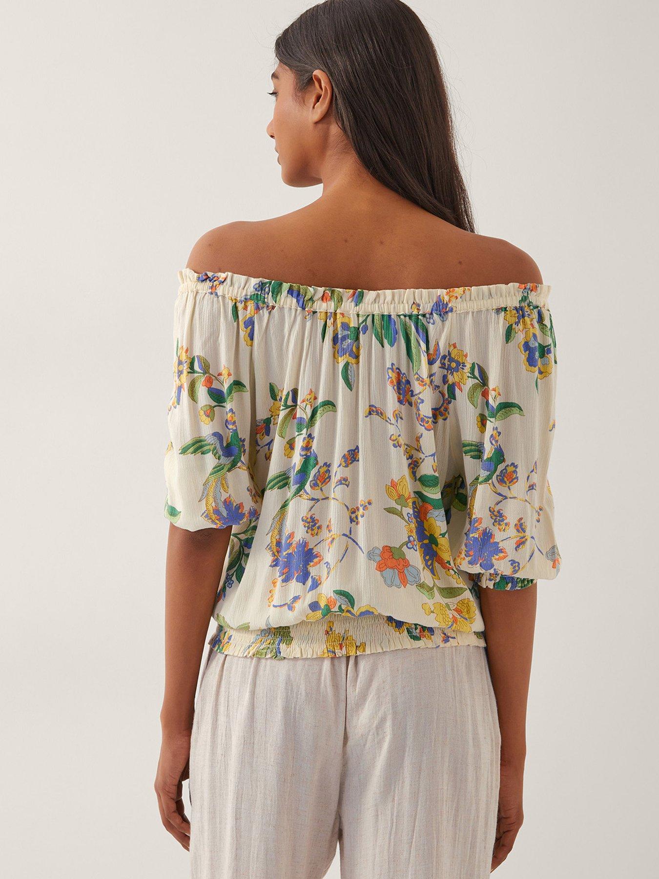  image of monsoon-kaia-printed-top-ivory