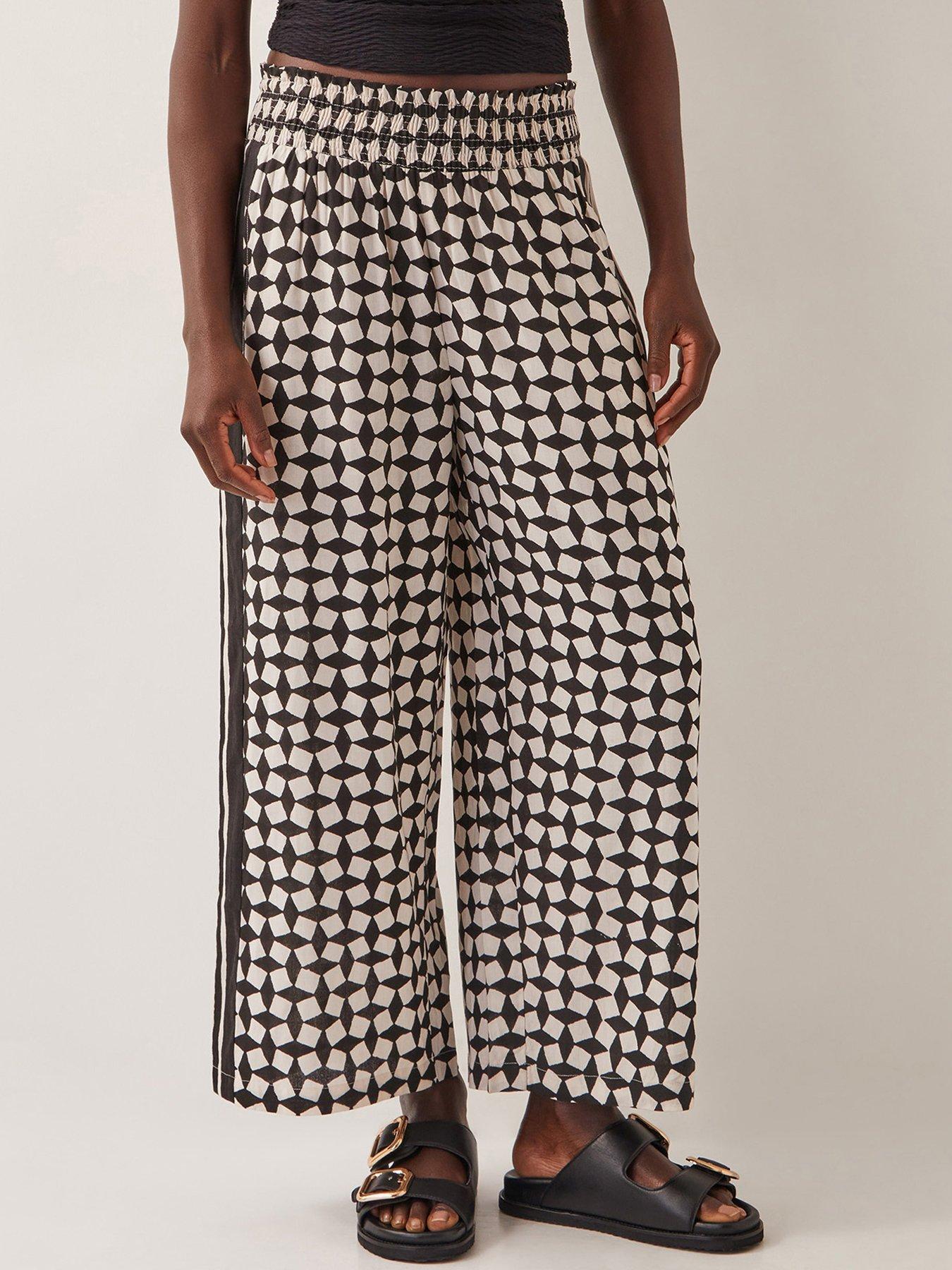 undefined Geena Geo Trousers - Black