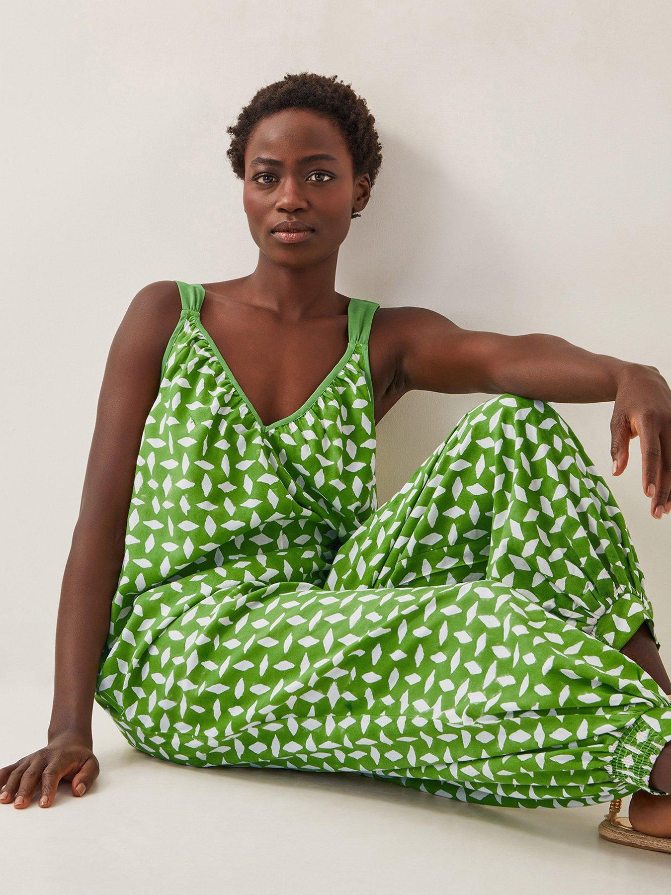  image of monsoon-geena-geo-romper-green