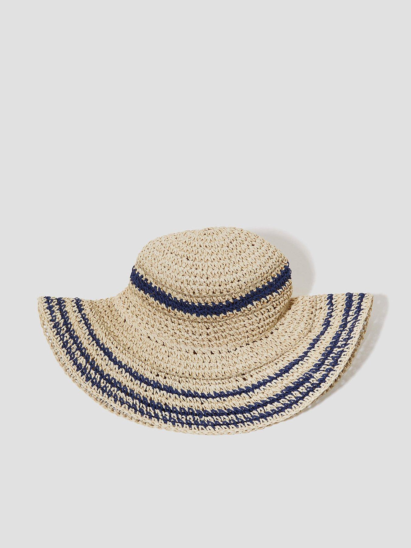 undefined Mona Stripe Straw Sun Hat - Natural