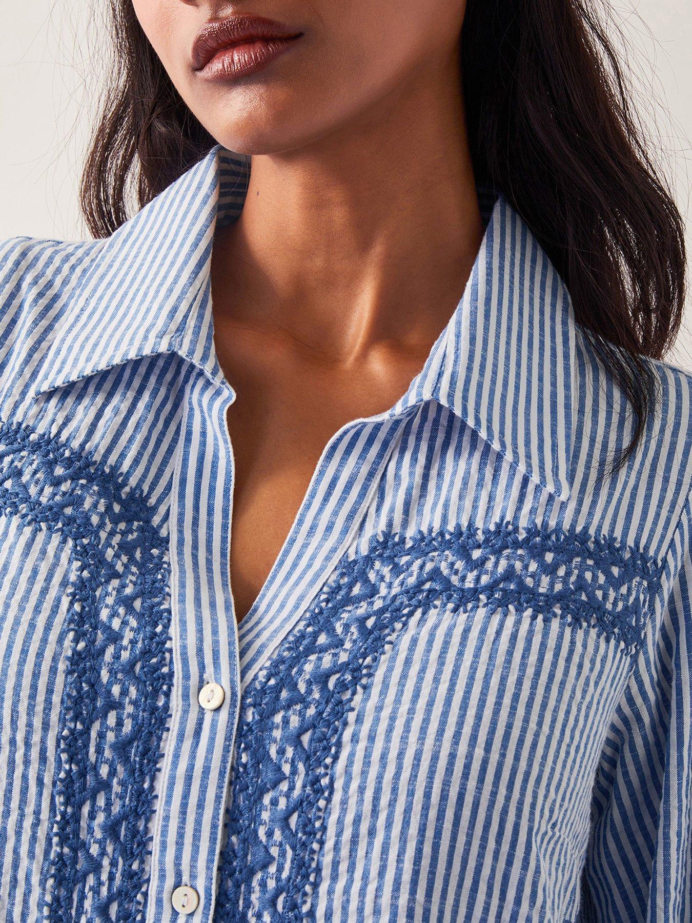  image of monsoon-marlowe-embellished-dress-blue