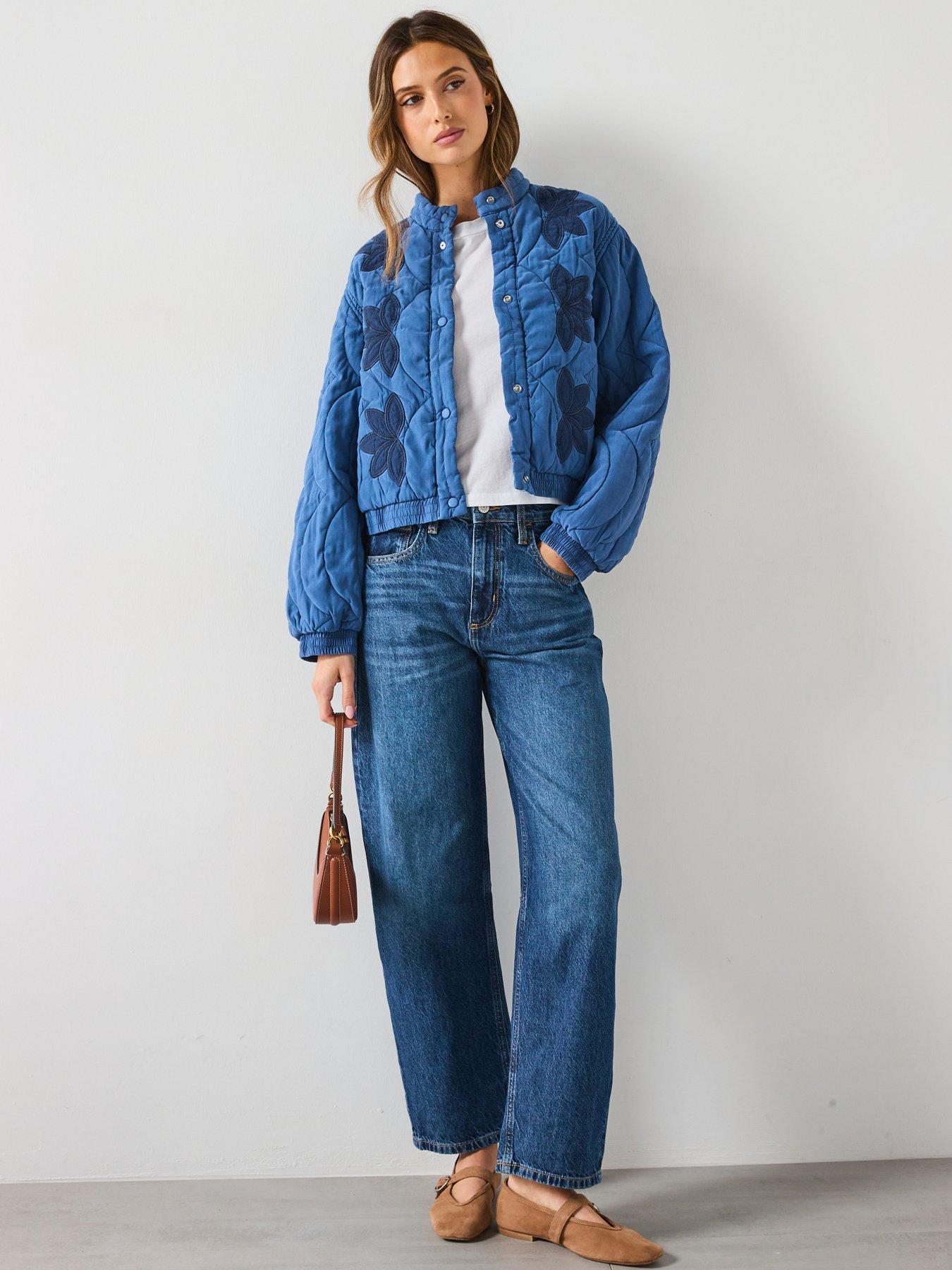 Image 3 of 6 of Mango Floral-embroidered Padded Jacket