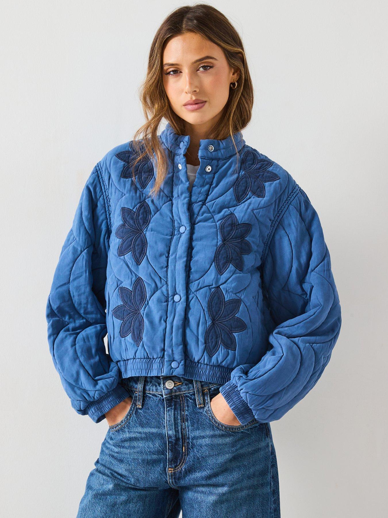 Image 4 of 6 of Mango Floral-embroidered Padded Jacket