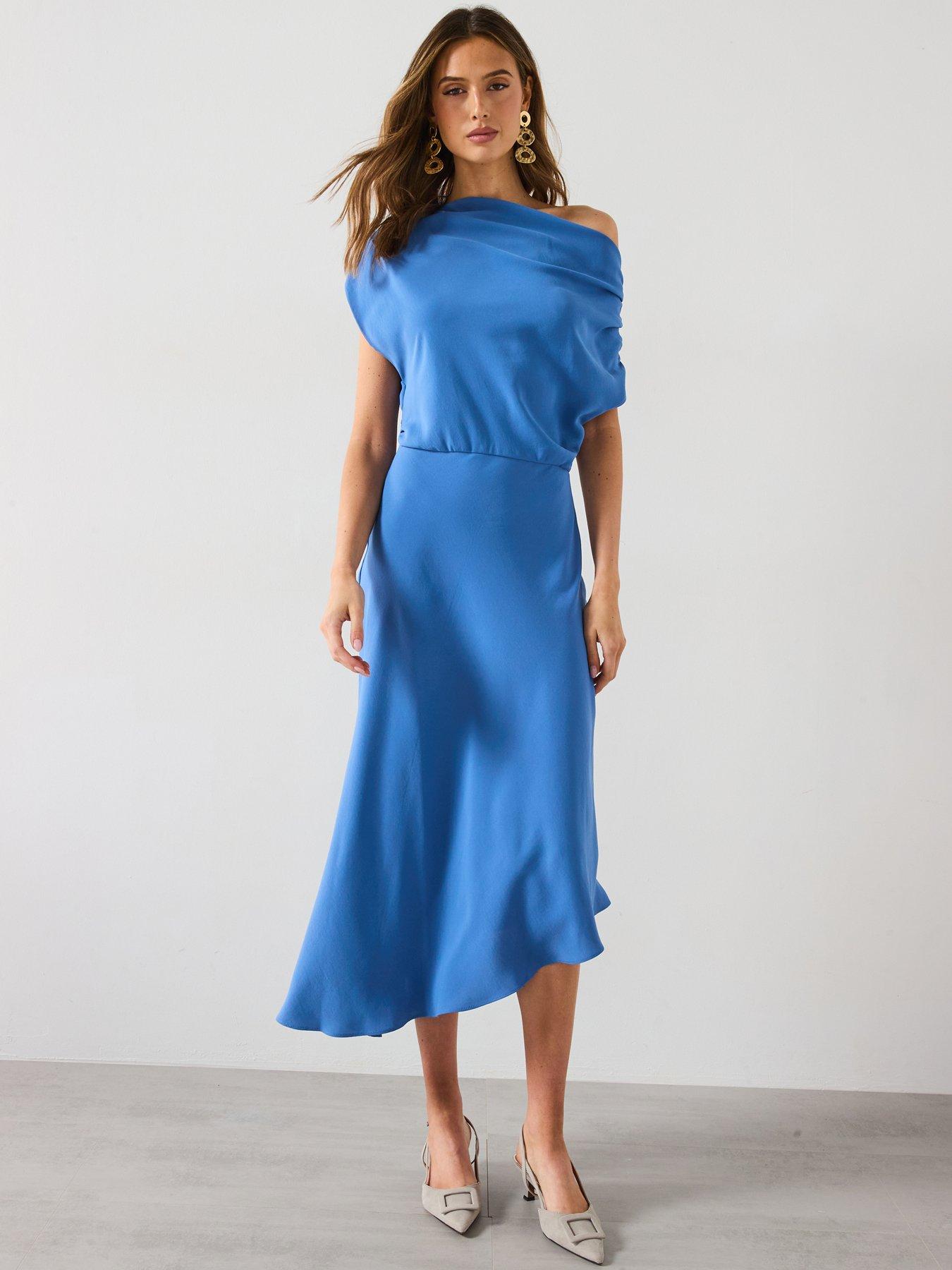 mango-asymmetrical-neck-midi-dress-blue