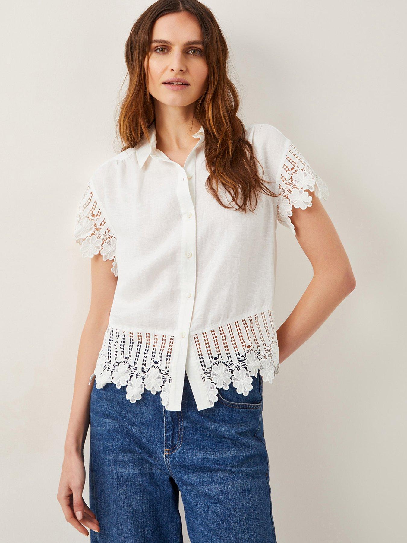 undefined Lara Linen Shirt - White