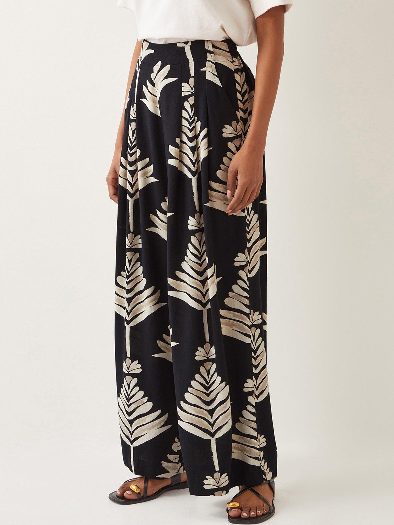 undefined Pamela Print Trousers - Black