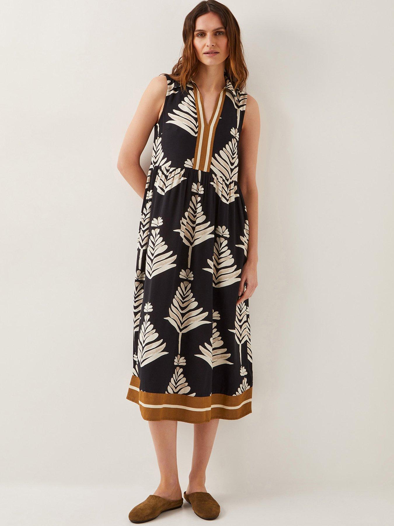 undefined Pamela Midi Dress - Black