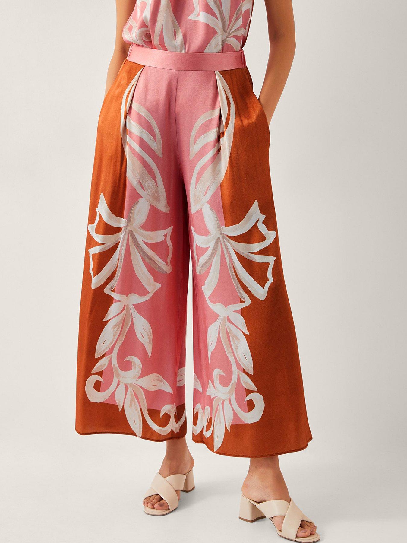 undefined Tabitha Printed Trousers - Pink