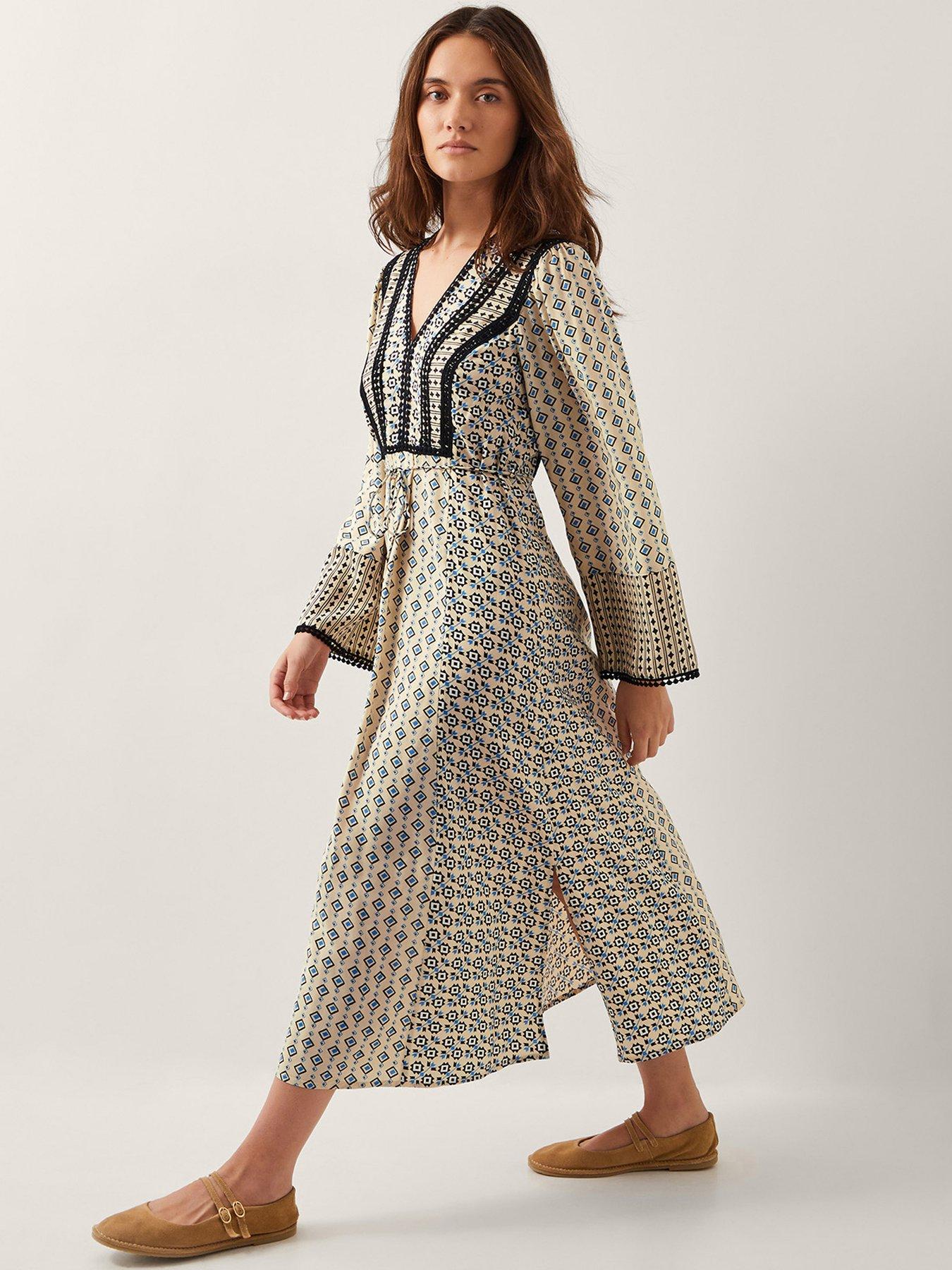 undefined Jemmie Print Dress - Ivory