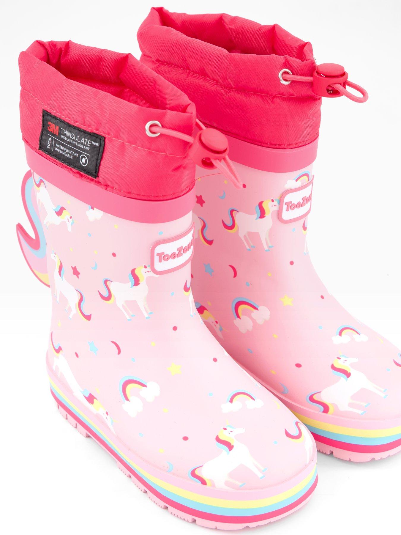 Image 5 of 7 of The Very Collection Toezone Unicorn Thinsulate Rubber Wellies