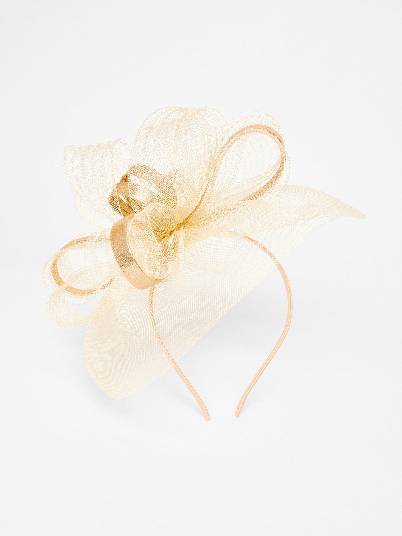 Image 1 of 3 of Quiz Gold Satin Loop Headband Fascinator