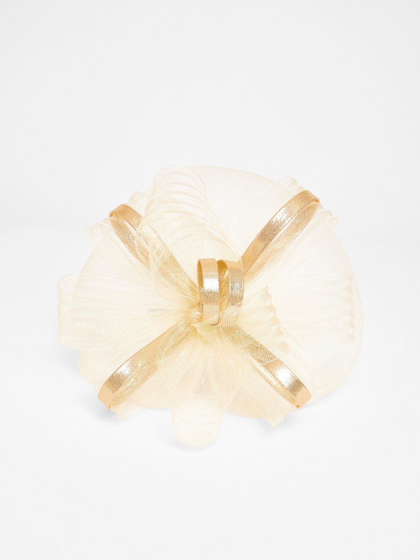 Image 3 of 3 of Quiz Gold Satin Loop Headband Fascinator