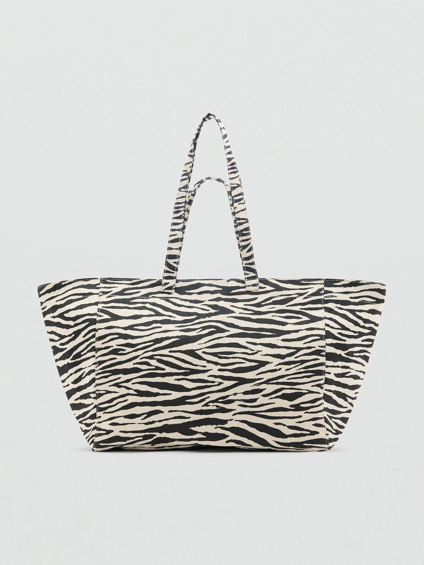 undefined Zebra Cotton Shopper Bag
