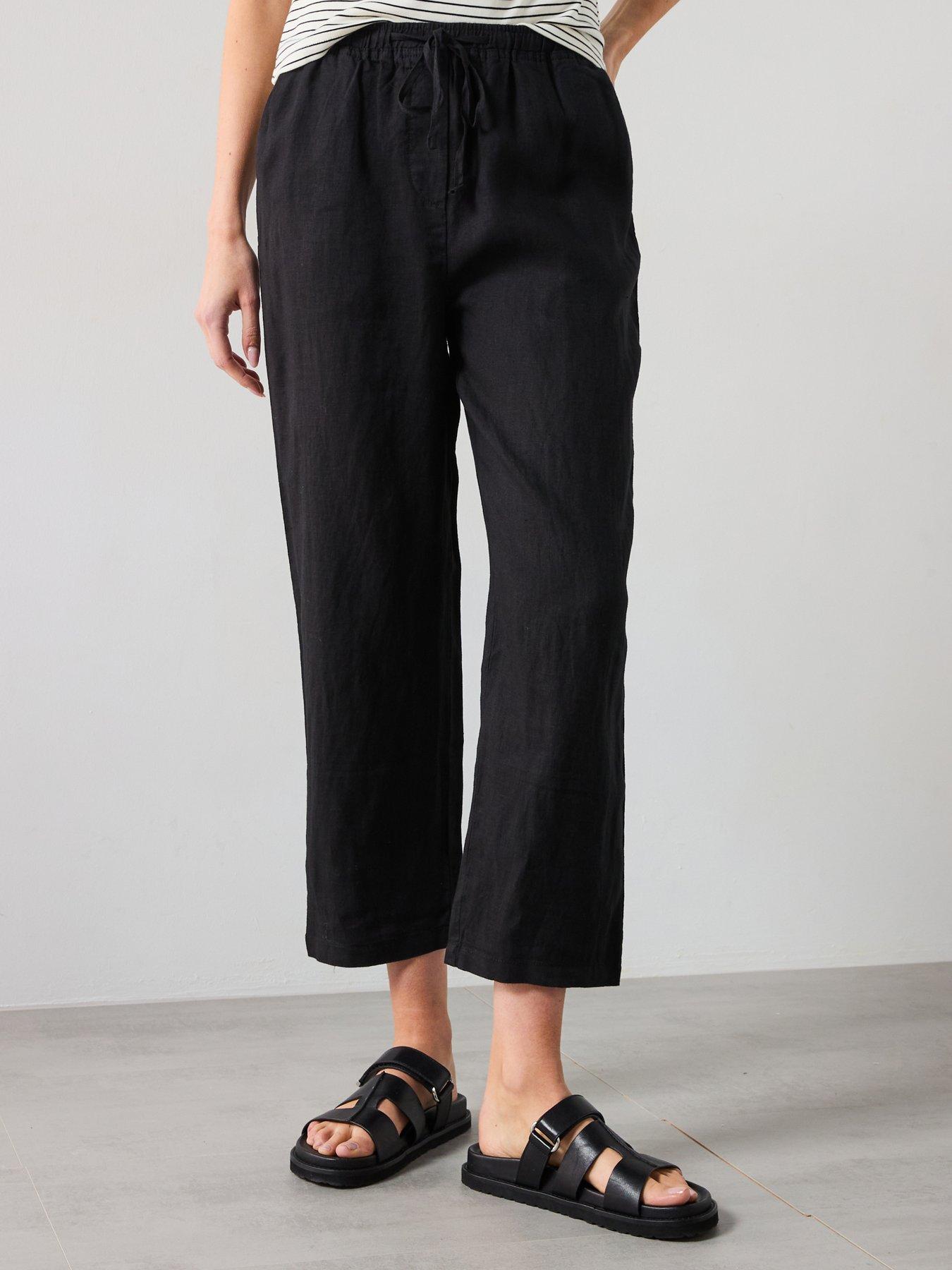 Mango Straight Linen-blend Trousers