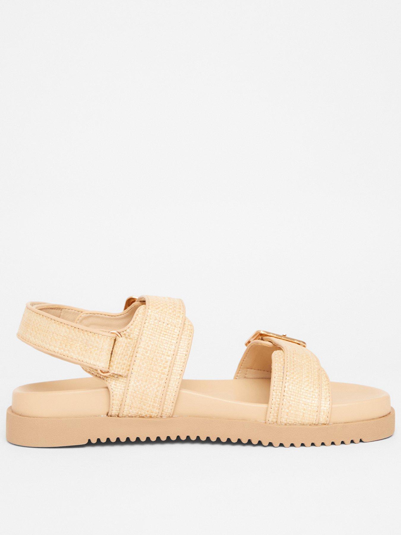 quiz-wide-fit-nude-double-strap-sandals
