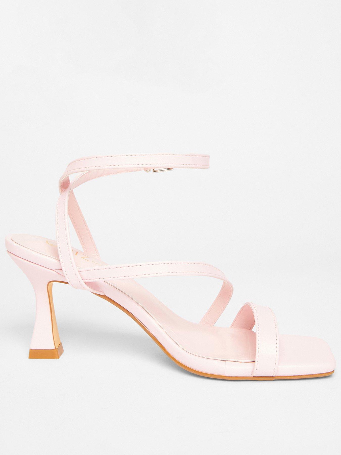 undefined Wide Fit Pink Asymmetric Heels