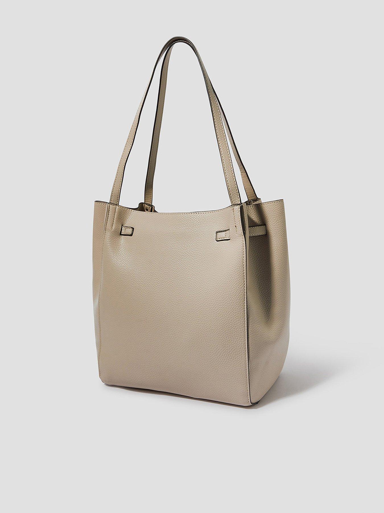  image of monsoon-kate-strap-detail-tote-bag-grey